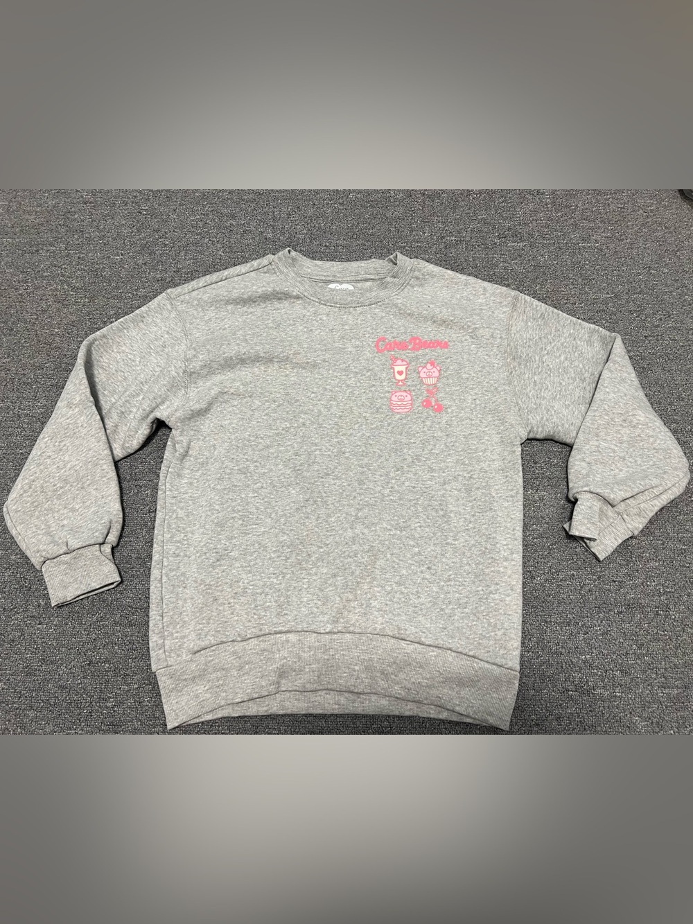 Care Bears Gray Sweatshirt with Pink Chest Graphic